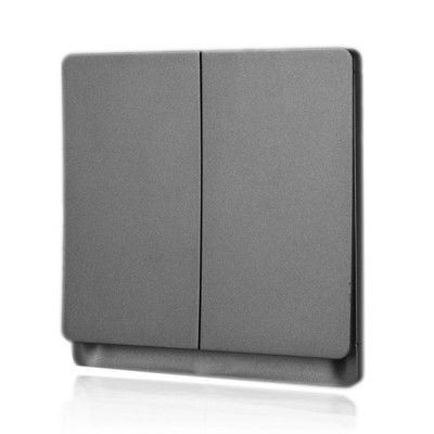 UK standard home switches Grey 2 gang 2 way 10A 250V light electrical wall switch socket 86*86mm for home