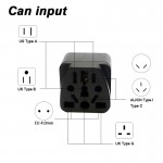 US Travel Plug Adapter EU/UK/AU/in/CN/JP/Asia/Italy/Brazil to USA (Type B), 3 Prong Grounded USA Wall Plug international