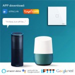 EU standard Smart Life App Smart Home Glass 3 Gang 2 Way Wifi Wall Light Touch Panel Electric Switch For Tuya Alexa