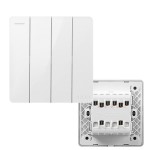UK standard home switches Grey 2 gang 2 way 10A 250V light electrical wall switch socket 86*86mm for home
